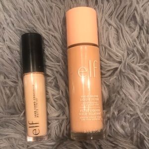 Elf halo glow liquid filter and elf 16hr camo concealer